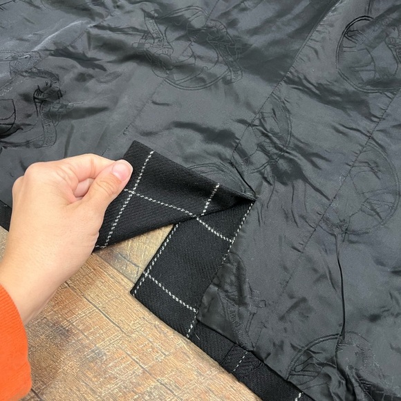 L.A.M.B Gwen Stefani pinstripe plaid wool suit blazer jacket size 2 - Picture 7 of 15